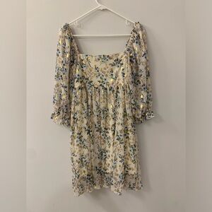 Fabrik Floral Puff Sleeve Dress